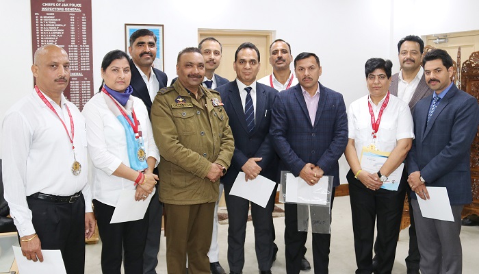 DGP felicitates Police Badminton team for winning medals in All India Police Badminton C’ship