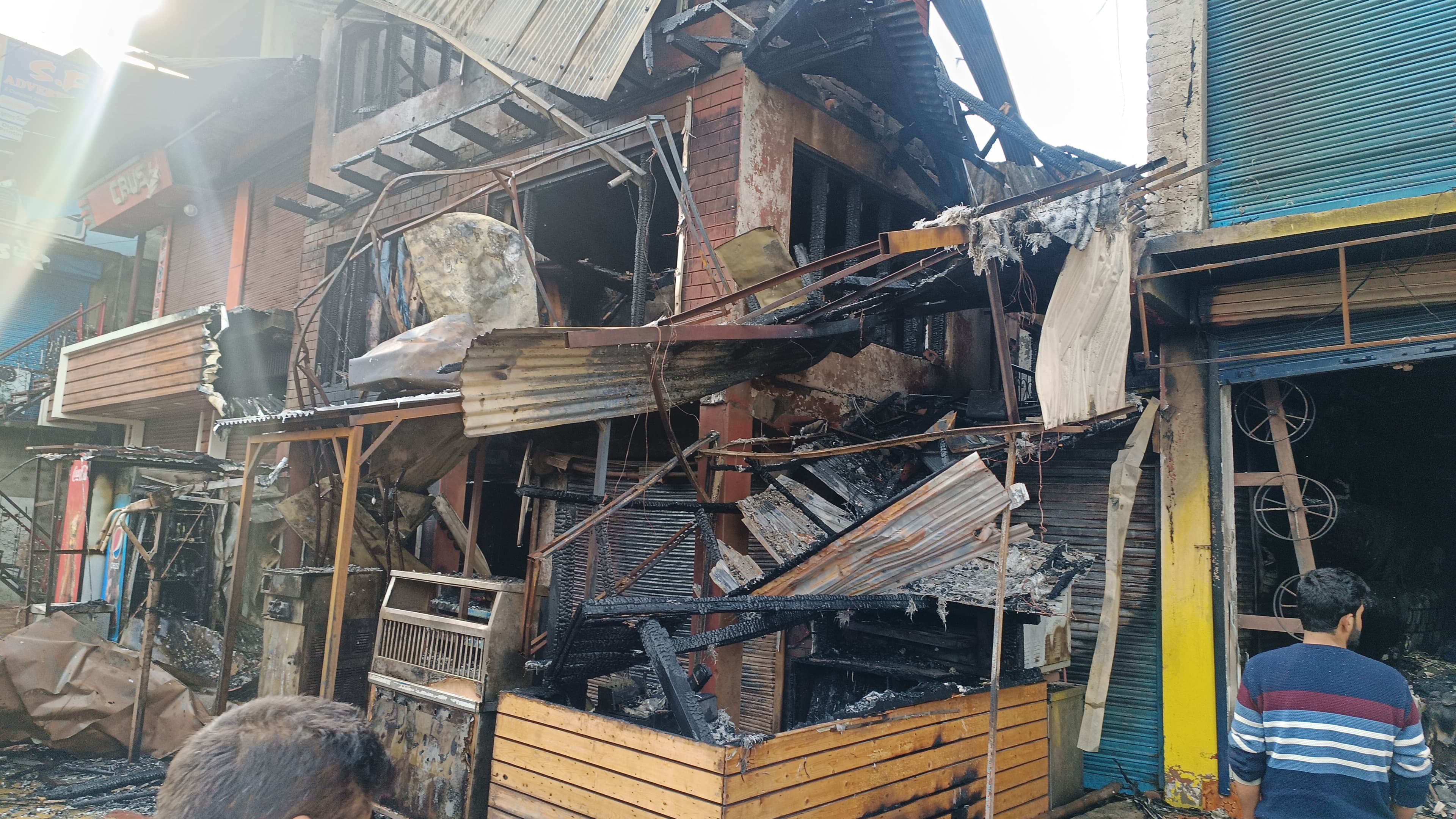 Famous Restaurant Biryani Hut  Damaged Due to Fire in Beehama, Ganderbal 