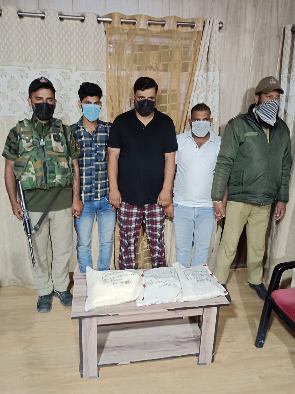 Sopore Police Arrested Three Drug Peddlers and recovered Psychotropic Substances