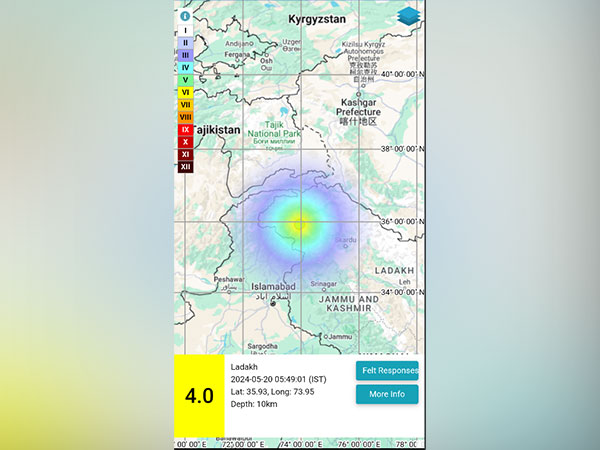 Earthquake of 4 magnitude hits Ladakh